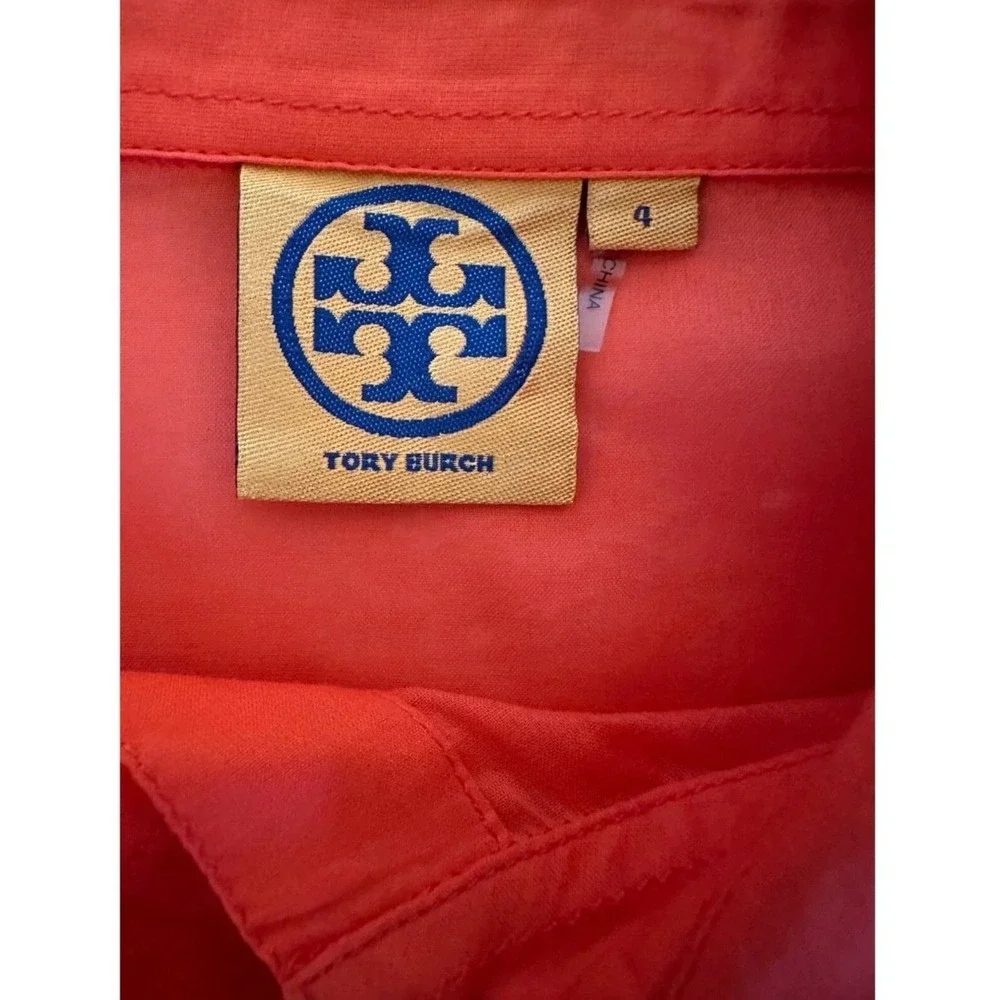 Tory Burch Hot Pink Button Down Long Sleeve Shirt Blouse Top‎